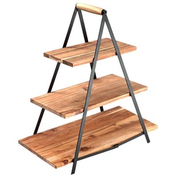 ladelle 3-stöckige Etagere Serve & Share Holz Braun