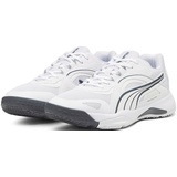 Puma Solarstrike II Indoor Court Shoes, Puma White-Shadow Gray, 41