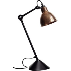Lampe Gras - 205 Tischleuchte Schwarz/Roh Kupfer/Weiß Lampe Gras - cm