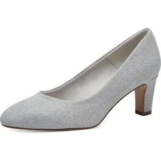 TAMARIS Damen Pumps mit Blockabsatz, metallic, 38 EU
