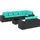 vidaXL 9-teiliges Gartensofa-Set mit Kissen schwarz