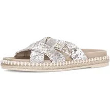 Gabor Pantolette GABOR, Damen, Gr. 38, beige (grün), Schuhe Pantolette