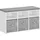 VASAGLE Schuhbank 6 Fächer 3 Ablagen 100 x 48 x 30 cm wolkenweiß/Taubengrau