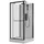 Schulte Home Jersey Komplettdusche mit Drehtür 90 x 215 cm schwarz Sicherheitsglas