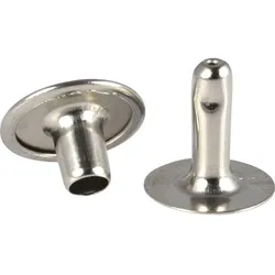 Doppel-Hohlnieten 2-teilig Stahl vernickelt - 3,5 mm , 3,5 mm