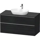 Duravit D-Neo Konsolenwaschtischunterbau mit Möbelgriff Gold poliert - Eiche Schwarz Matt 1200x550x664 mm DE49690701 DE4969070160000