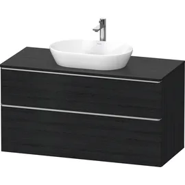 Duravit D-Neo Konsolenwaschtischunterbau mit Möbelgriff Gold poliert - Eiche Schwarz Matt 1200x550x664 mm DE49690701 DE4969070160000