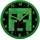 COFI Minecraft Wanduhr 25,0cm MIN3018 grün
