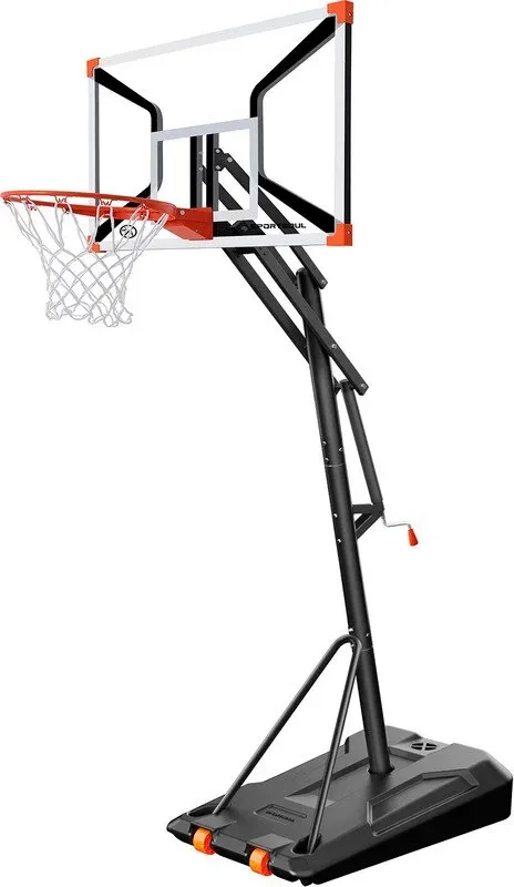 SPORTSOUL X-Serie tragbarer, verstellbarer Basketballkorb für den Außenbereich – 54 Zoll Basketballtor mit bruchsicherer PC-Platte – Montage in 60 Minuten