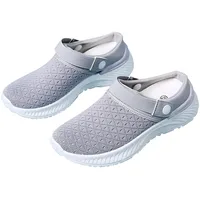 Orthopädische Schuhe Sneaker Damen Ergonomischer Schmerzlinderungs Sommer Barfußschuhe Leicht Atmungsaktive Lässige Bequeme Outdoor Sportschuhe Turnschuhe Laufschuhe Damen Sandalen Bequem (Grey, 40) - 40 EU