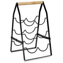 Zeller Weinregal 22 x 23 x 37,5 cm Schwarz