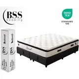bss bedding 200x200 cm Matratze Exklusiv 30 cm Höhe Federkernmatratze Integriert Bett 7-Zonen Orthopädische Taschenfederkernmatratze Allergenfrei und 1x Matratze