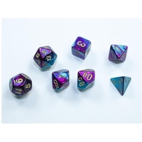 Chessex Gemini® Mini-Polyhedral Purple-Teal/gold 7-Die Set