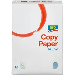 aro DIN A4 Kopierpapier, 80 g/m2, weiß, 5 x 500 Blatt
