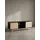 KADIMA DESIGN Lowboard 150x55x40 cm Schwarz/Eiche Foliert