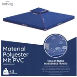 habeig Pavillon-Ersatzdach Pavillondach Ersatzdach 360g/m2 PVC 3x3m WASSERDICHT, 360,00 g/m2, 100% wasserdicht blau