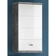 Stella Trading Hängeschrank Beton Optik 38 x 71 x 23 cm Weiß