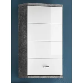 Stella Trading Hängeschrank Beton Optik 38 x 71 x 23 cm Weiß