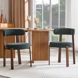 Essstuhl Mittelalter Moderne Stoff Küchenstuhl, Bügellehne, 2 Sets,schwarz