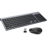 GALENMORO Kabellos USB QWERTZ (Deutsch) Funk Ergonomisch Tastatur- und Maus-Set, Kabelloses Arbeits- und Gaming-Zubehör: Qualität ohne Kompromisse schwarz