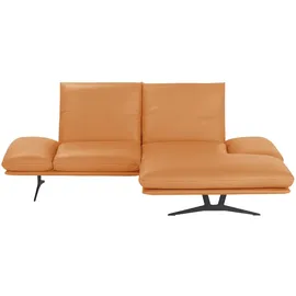 KOINOR Eckcouch Leder 2-Sitzer Orange