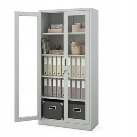 Jan Nowak C012 Aktenschrank 185 x 90 x 40 cm Grau