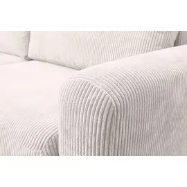 venasi Eckcouch Cord 2-Sitzer Beige