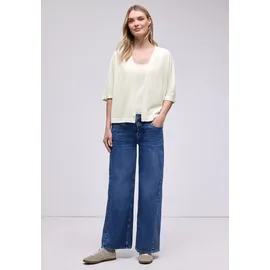 STREET ONE Strickjacke im Strick-Look mit Glitzer Weiß 38