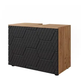 Vicco Waschbeckenunterschrank 2 Schubladen 80 x 58,6 x 41 cm Anthrazit