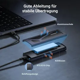 UGREEN M.2 NVMe SSD Enclosure - Schwarz/Grau