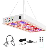 Pflanzenlampe LED Vollspektrum mit UV IR, 2000W LED Grow Lampe mit Timer und Fernbedienung, Wachstumslampen mit Doppelschalter Veg/Bloom, Pflanzenleuchte Hängend für Gewächshauspflanzen,Gemüse,Blumen