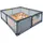 Relaxdays Laufstall Baby, 200 x 200 cm, Laufgitter, 50 Bällen, 2 Laufstallringe, sichere Spielecke, Oxford-Gewebe, grau