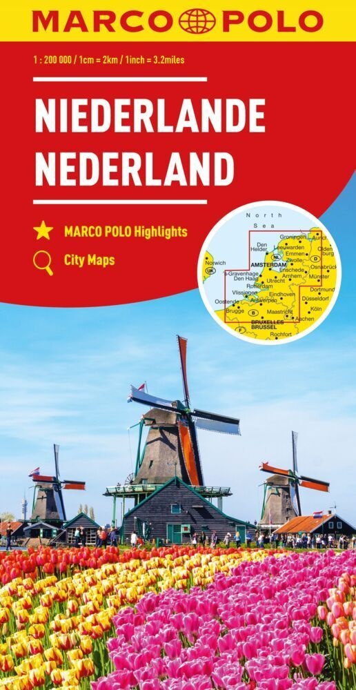 Marco Polo Regionalkarte Niederlande 1:200.000  Karte (im Sinne von Landkarte)