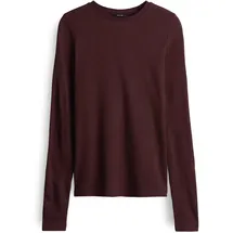 Opus Damen Langarmshirt | SUMELIKA Slim Longsleeve in Rippstruktur Dark Grape, 44 - 44