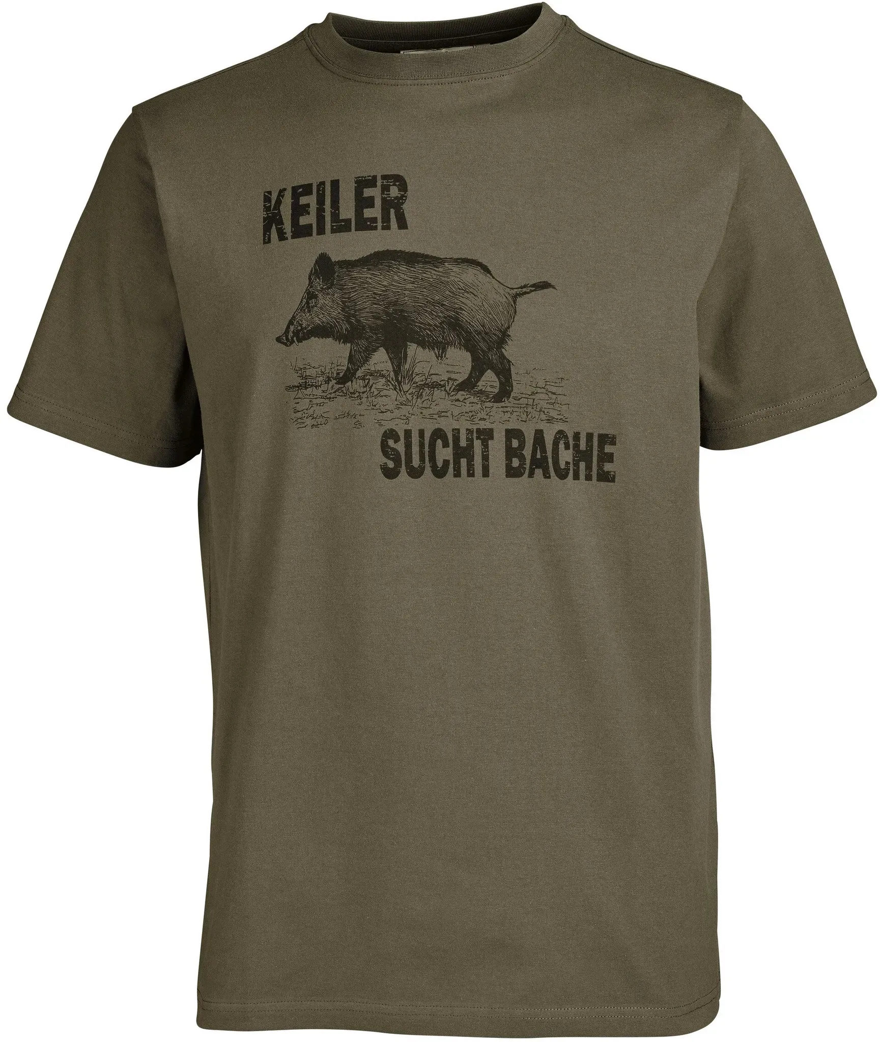 Hubertus T-Shirt Keiler sucht Bache, oliv, 4XL