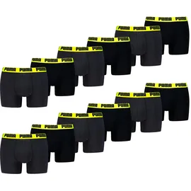Puma Everyday Basic Boxershorts Grau / Gelb L 2er Pack