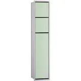 Emco Asis 150 Unterputz WC, Feuchttücher, alu/Glas weiß, Einbauschrank, Türanschlag wählbar-975027450, Aluminium, One Size