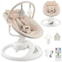 MOMI Babywippe PEARL Elektrische Schaukel beige