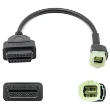 bolwins F92CS OBD2 Diagnose Adapter Kabel, 30cm OBD2 Verlängerungskabel für Motorrad, OBD2 Diagnose Interface Adapter