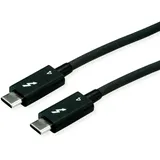 Roline ThunderboltTM 4 Kabel, C-C, ST/ST, 40Gbit/s, 100W, passiv, schwarz, 1 m