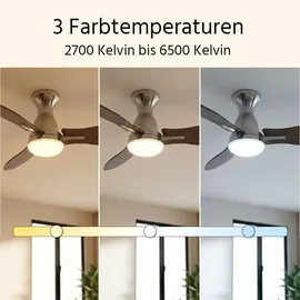 GLOBO LIGHTING 107 cm Deckenventilator Braun