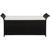vidaXL Truhenbank 138 x 54 x 60 cm Schwarz