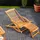CASARIA Gartenliege 152 x 70 x 74 cm braun klappbar