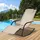 Outsunny Schaukelstuhl Schwingsessel 150 x 62 x 88 cm beige