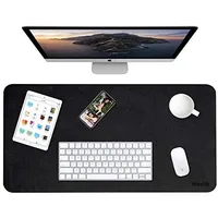 Weelth Multifunktionale Schreibtischunterlage, wasserdicht, aus PU-Leder, doppelseitig, Schreibunterlage für Büro/Zuhause