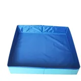 dzqad Hundepool Für Kleine Hunde, Faltbarer Hundepool, Nicht Aufblasbare Welpen Wanne Für Katzen Und Kleintiere, Blau