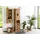 Massivmoebel24 Dreh-/Schwebetürenschrank RAILWAY 50 x 195 x 35 cm Beige