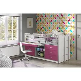 Vipack Hochbett Bonny 90 x 200 cm MDF lila