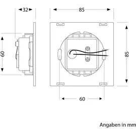 ledscom.de LED Treppenlicht/Wandeinbauleuchte FOW für innen und außen, Downlight, eckig, schwarz, 85 x 85mm, warmweiß