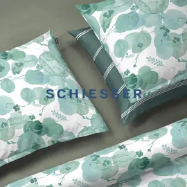 SCHIESSER Matteo Gestreift Petrol 135 x 200 cm + 80 x 80 cm